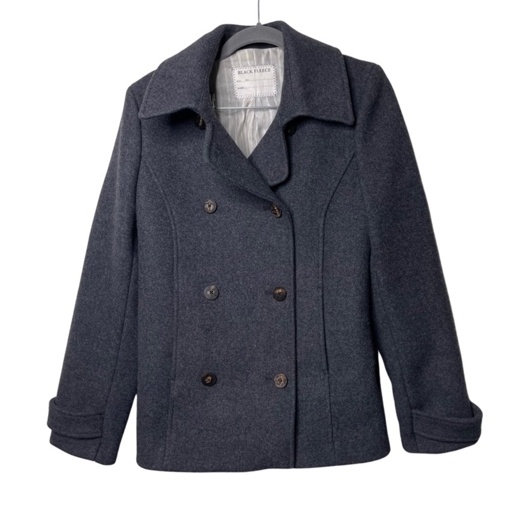 Brooks Brothers Black Fleece grey wool women peacoat sz BB1 XS